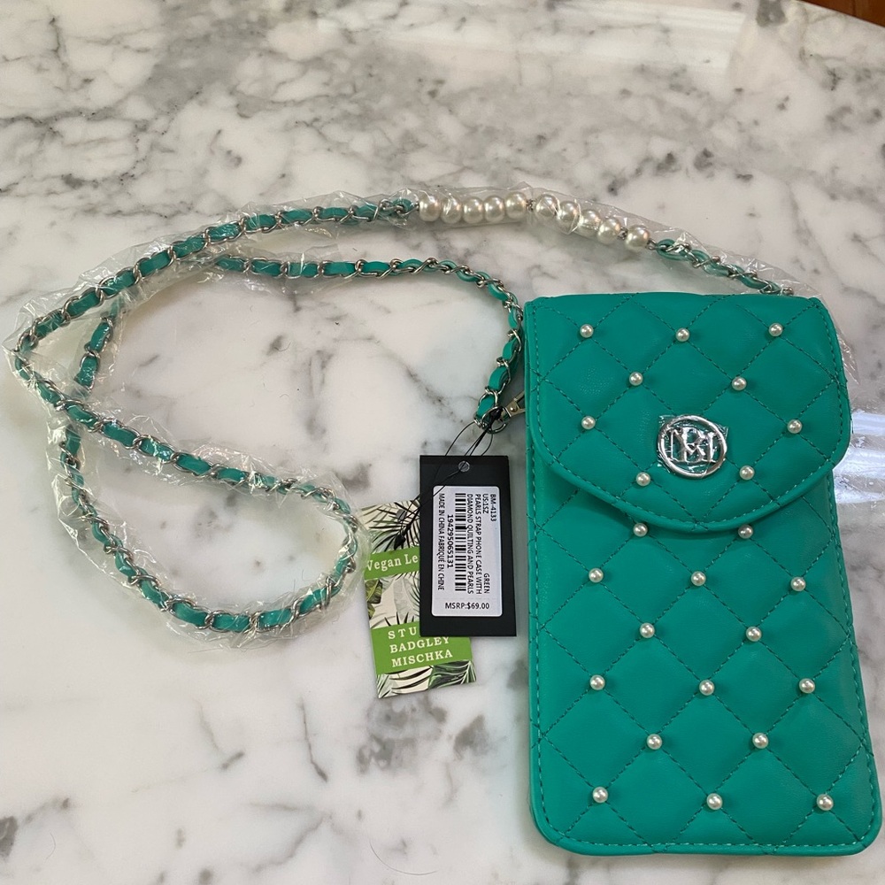 Badgley Mischka Quilted Crossbody with Chain Strap